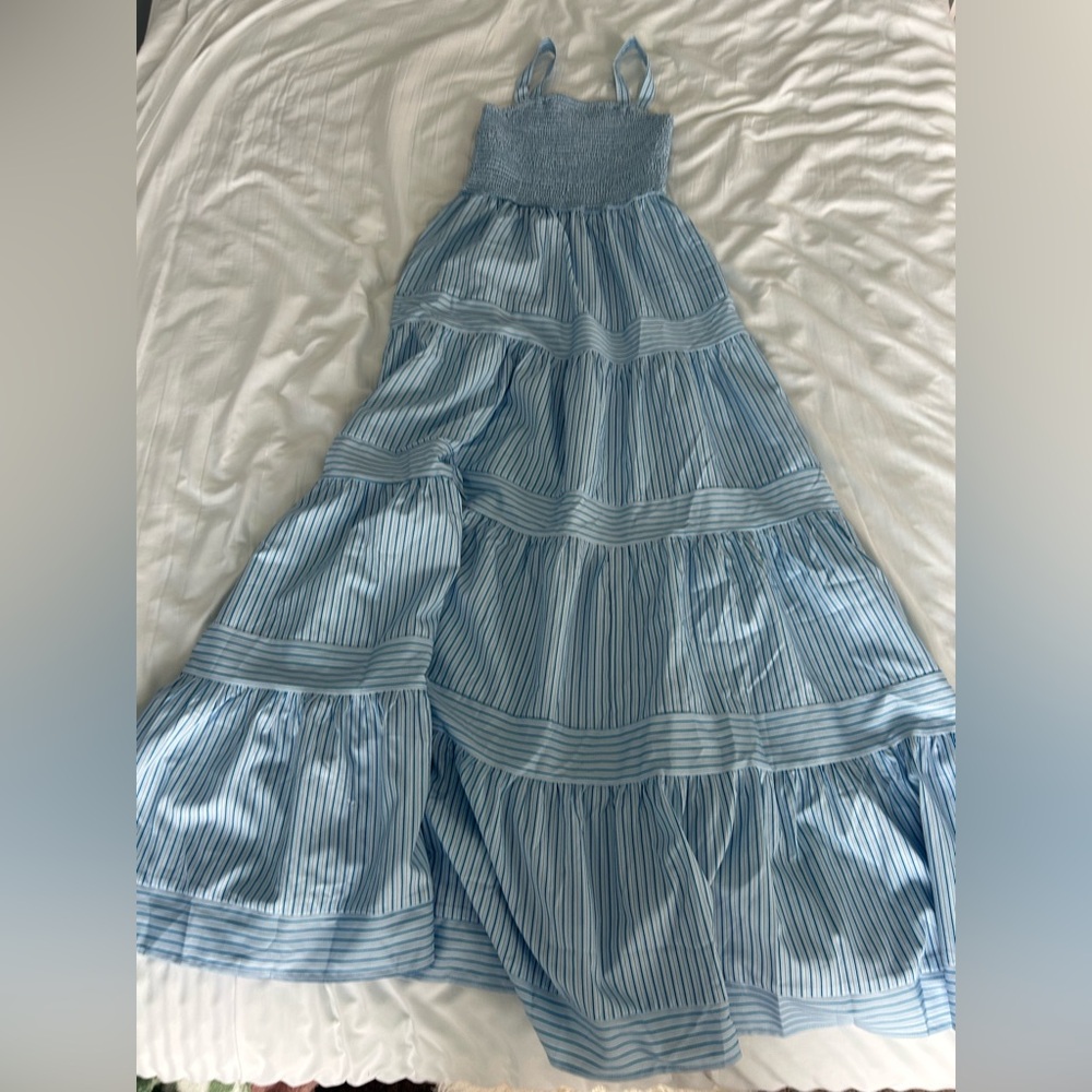blue maxi dress